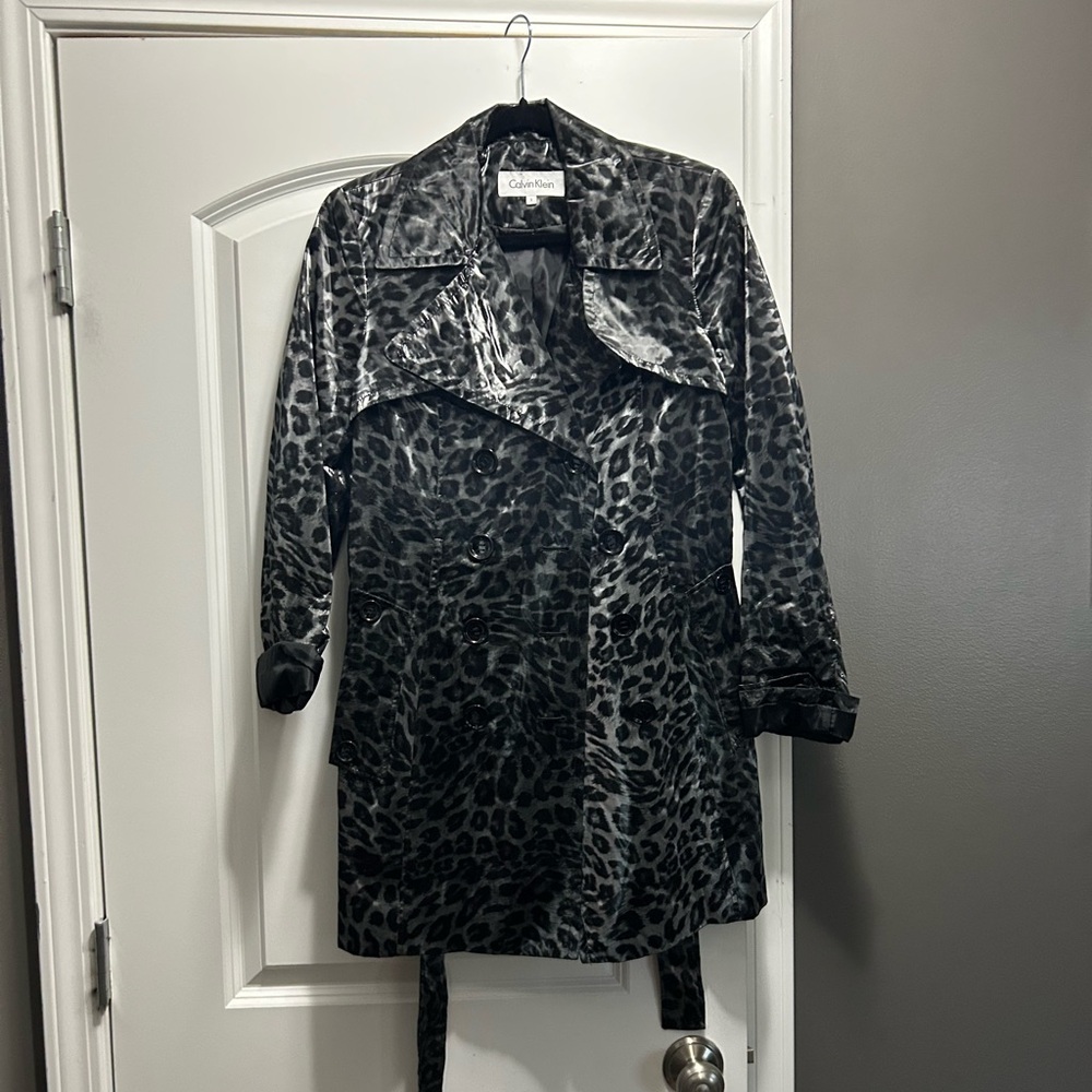 Small Calvin Klein Women's Leopard Print Jacket - Black